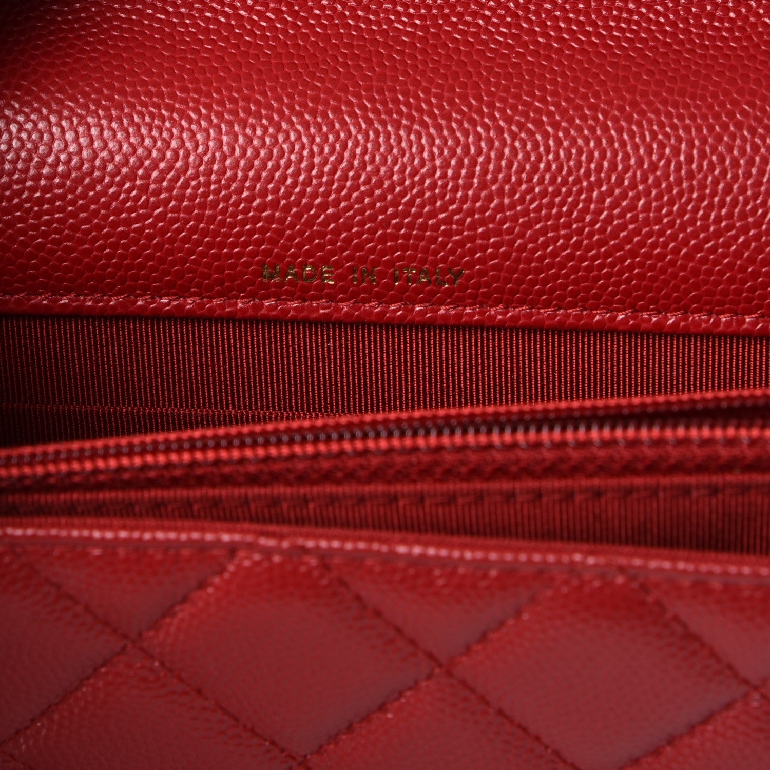 Chanel Caviar Quilted Square Wallet On Chain WOC Dark Red 7 of 8
