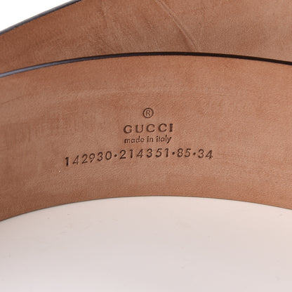 Gucci GG Plus Monogram Calfskin Interlocking G 40mm Belt 85 34 White 4 of 6