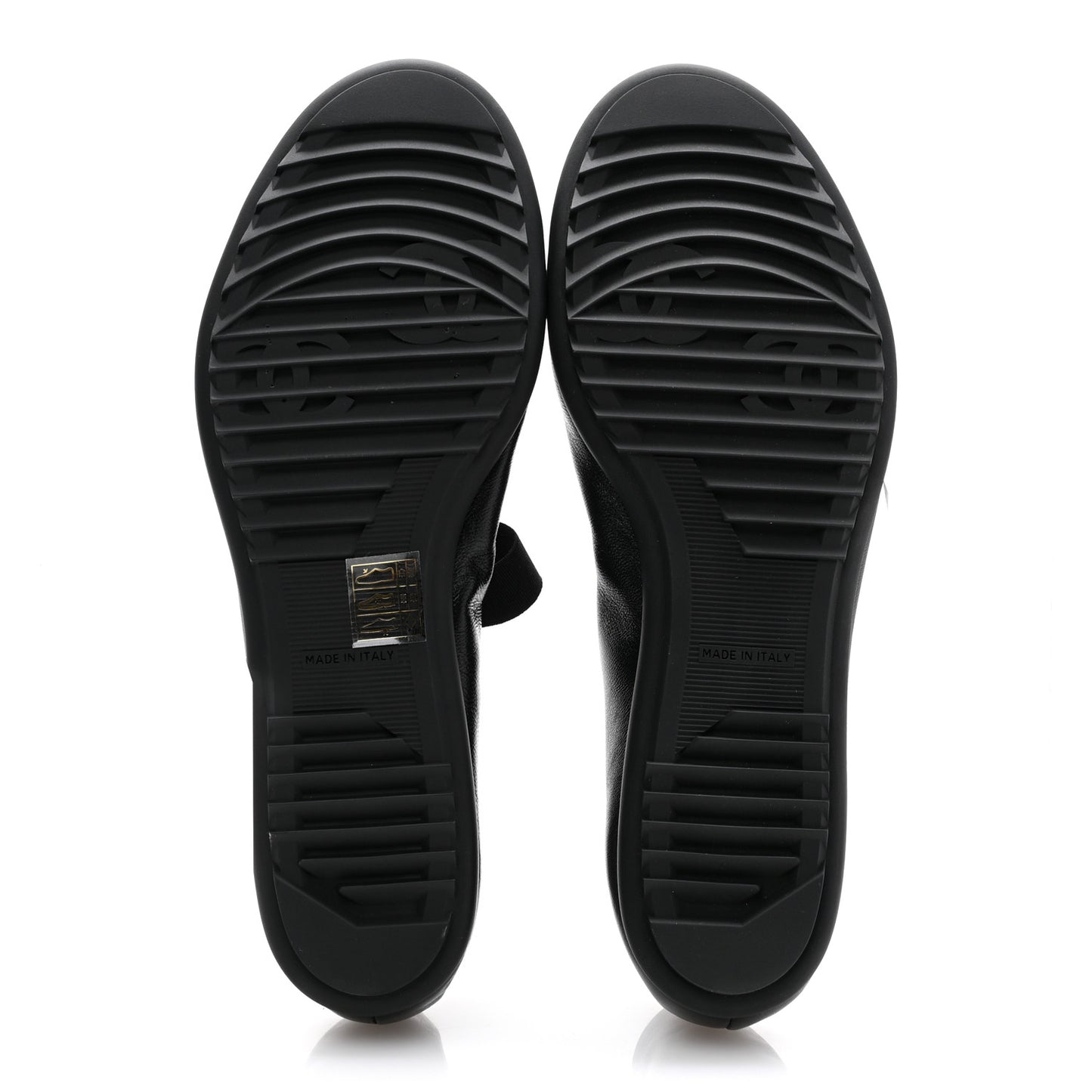 Lambskin Cap Toe CC Mary Jane Flats 40 Black