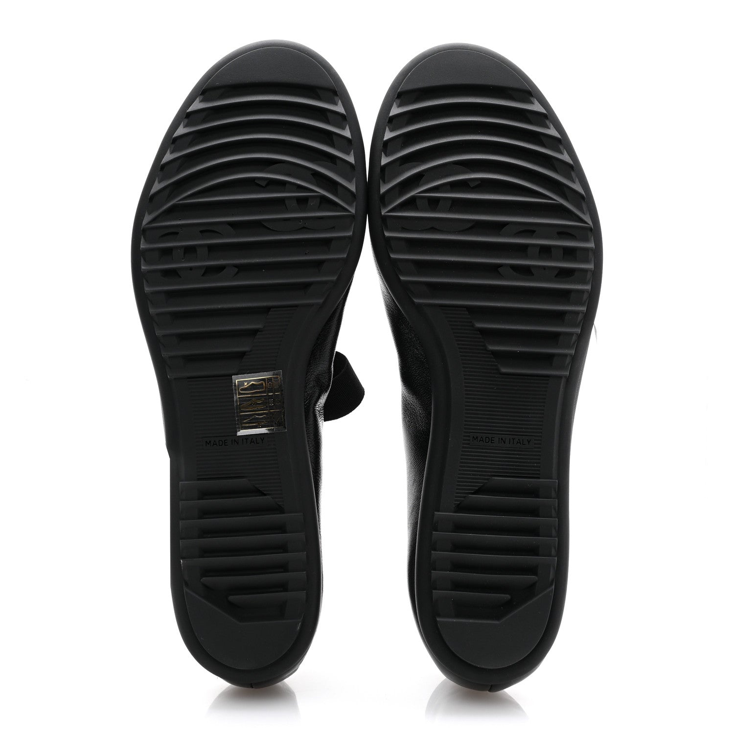 Chanel Lambskin Cap Toe CC Mary Jane Flats 40 Black 5 of 9