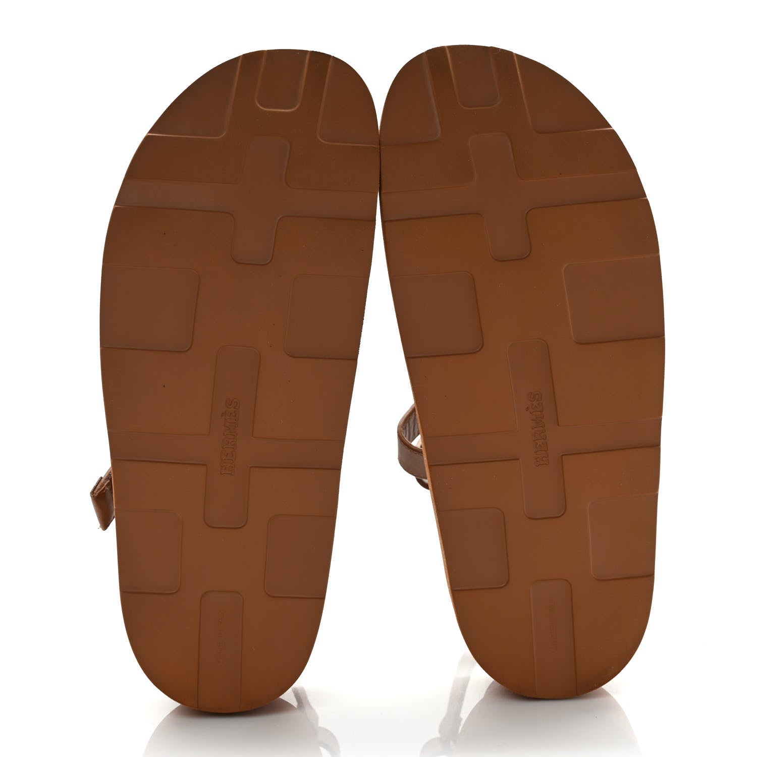 Hermes Calfskin Womens Enid Sandals 37 Gold 5 of 8