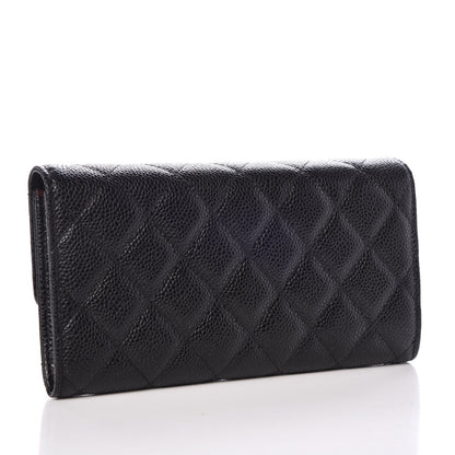 Chanel Caviar Quilted Large Flap Wallet Black 3 of 9