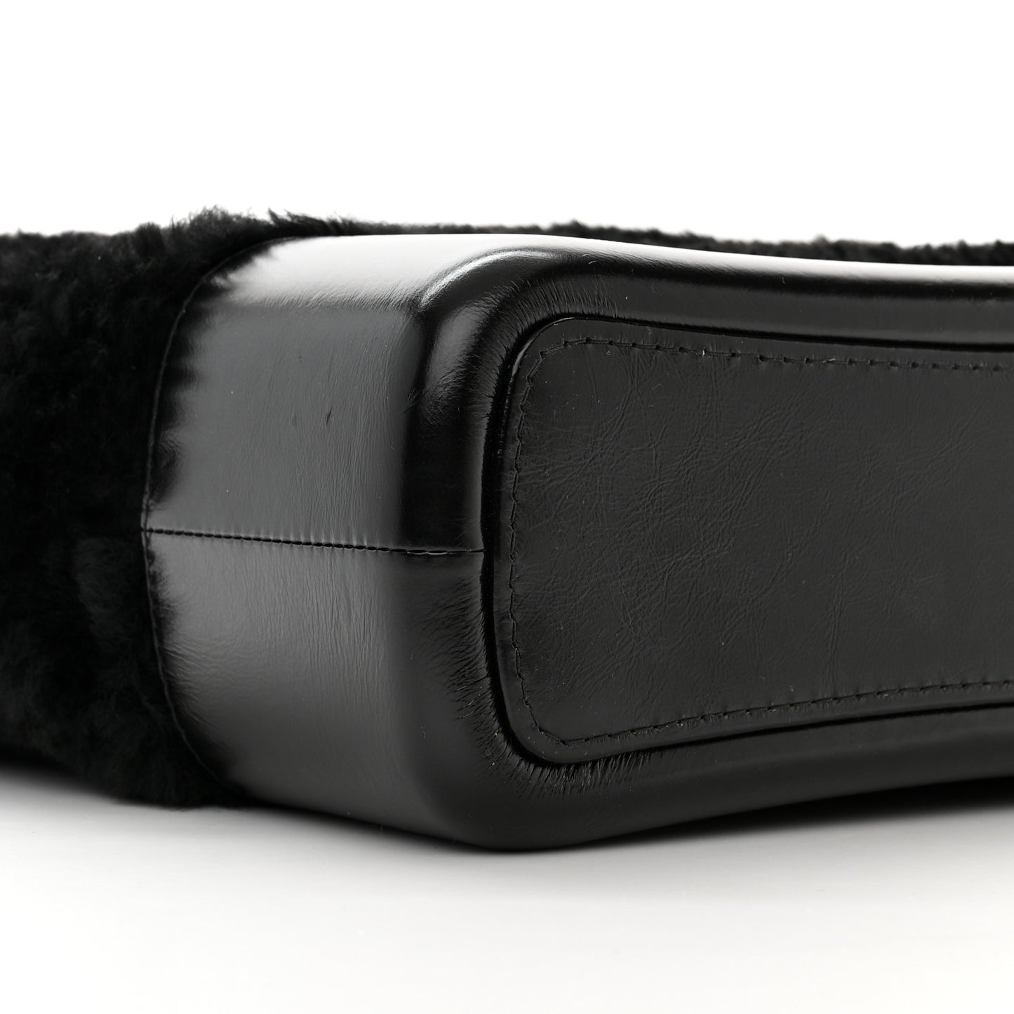 Shearling Medium Gabrielle Hobo Black