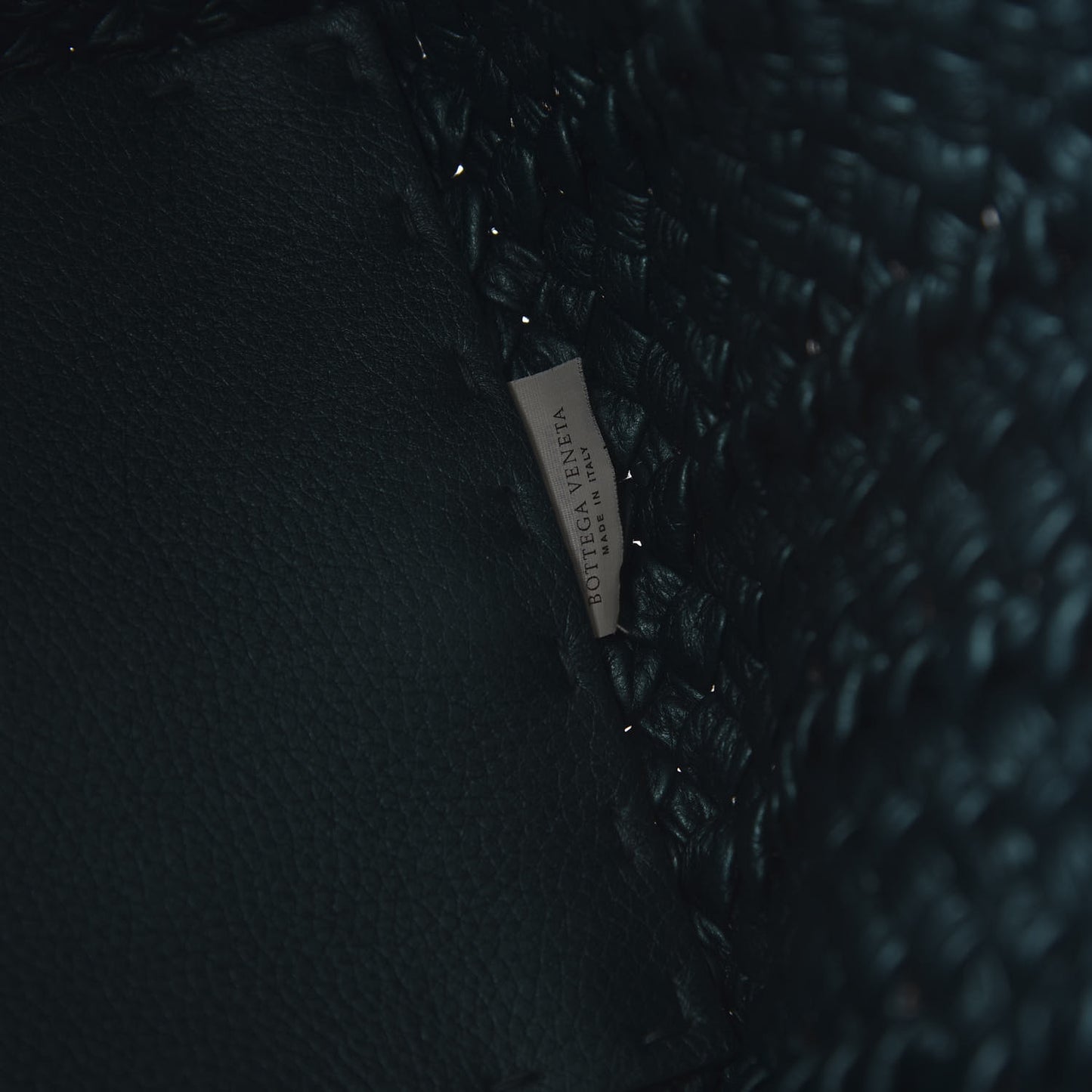Metallic Intrecciato Tote Teal