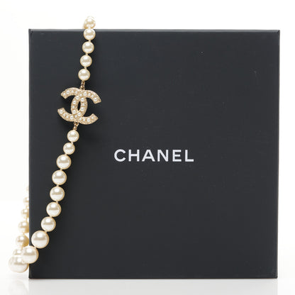 Chanel Pearl CC 100th Anniversary Necklace Light Gold 8 of 8