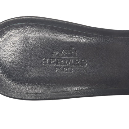 Hermes Calfskin Oasis Sandals 36 Bleu Ardoise Bordeaux 6 of 8