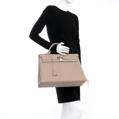 Hermes Togo Kelly Retourne 40 Gris Tourterelle 3 of 32