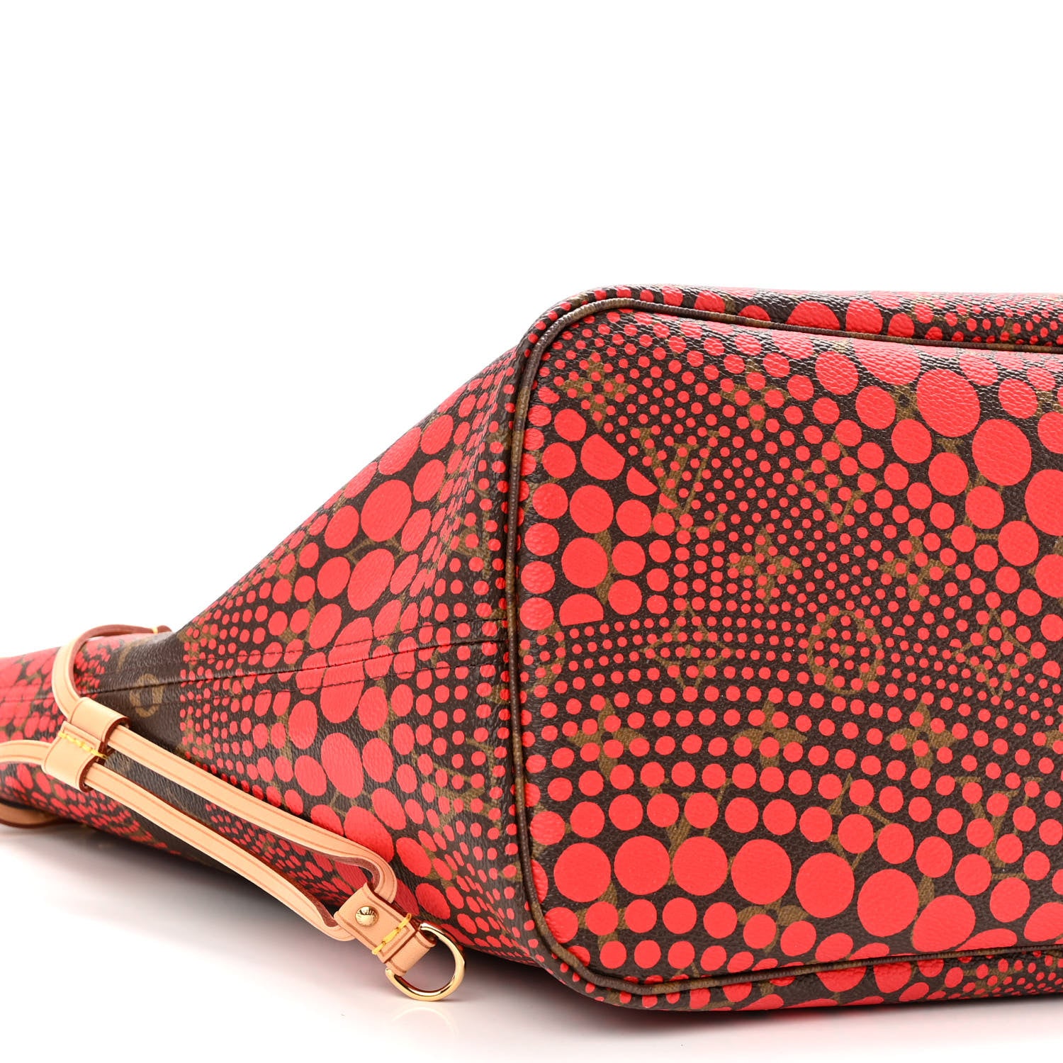 Louis Vuitton Monogram Kusama Waves Neverfull MM Red 8 of 9