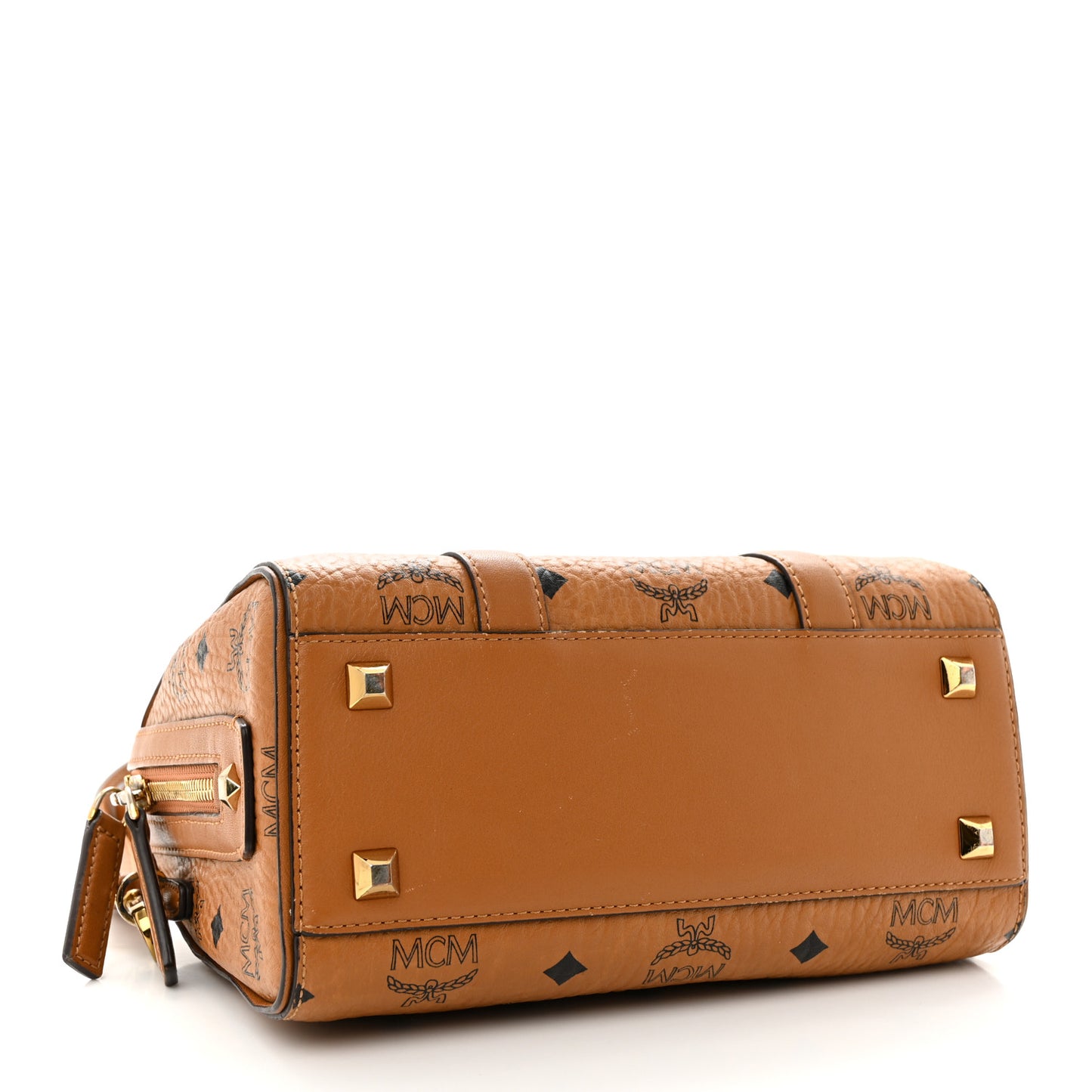 Visetos Small Boston Bag Cognac