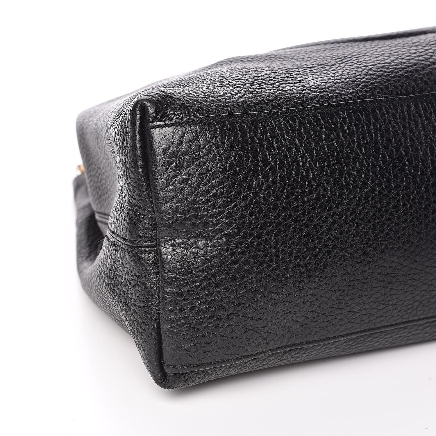 Gucci Pebbled Calfskin Medium Soho Chain Shoulder Bag Black 8 of 10