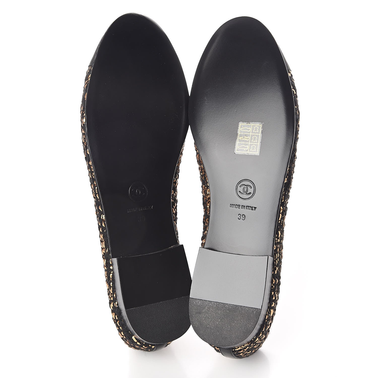 Chanel Tweed Flannel Cap Toe Ballerina Flats 39 7 of 7