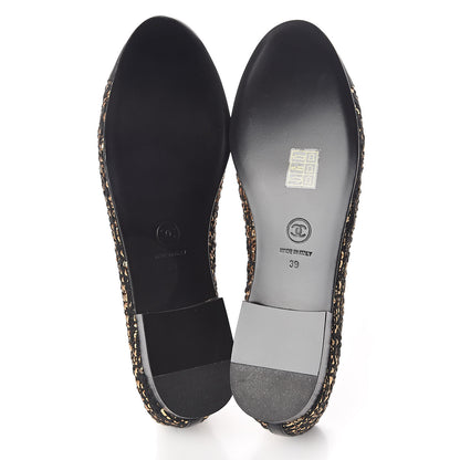 Chanel Tweed Flannel Cap Toe Ballerina Flats 39 7 of 7