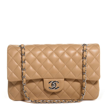Chanel Lambskin Medium Double Flap Beige 1 of 12