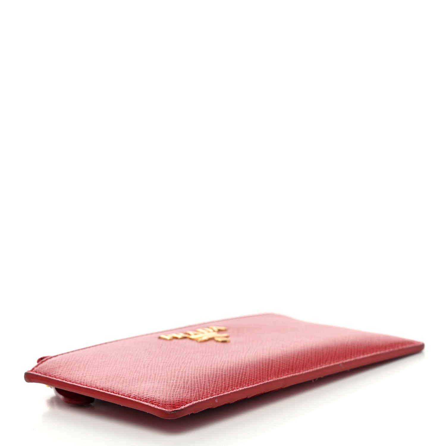 Prada Saffiano Zip Card Holder Fuoco 4 of 7