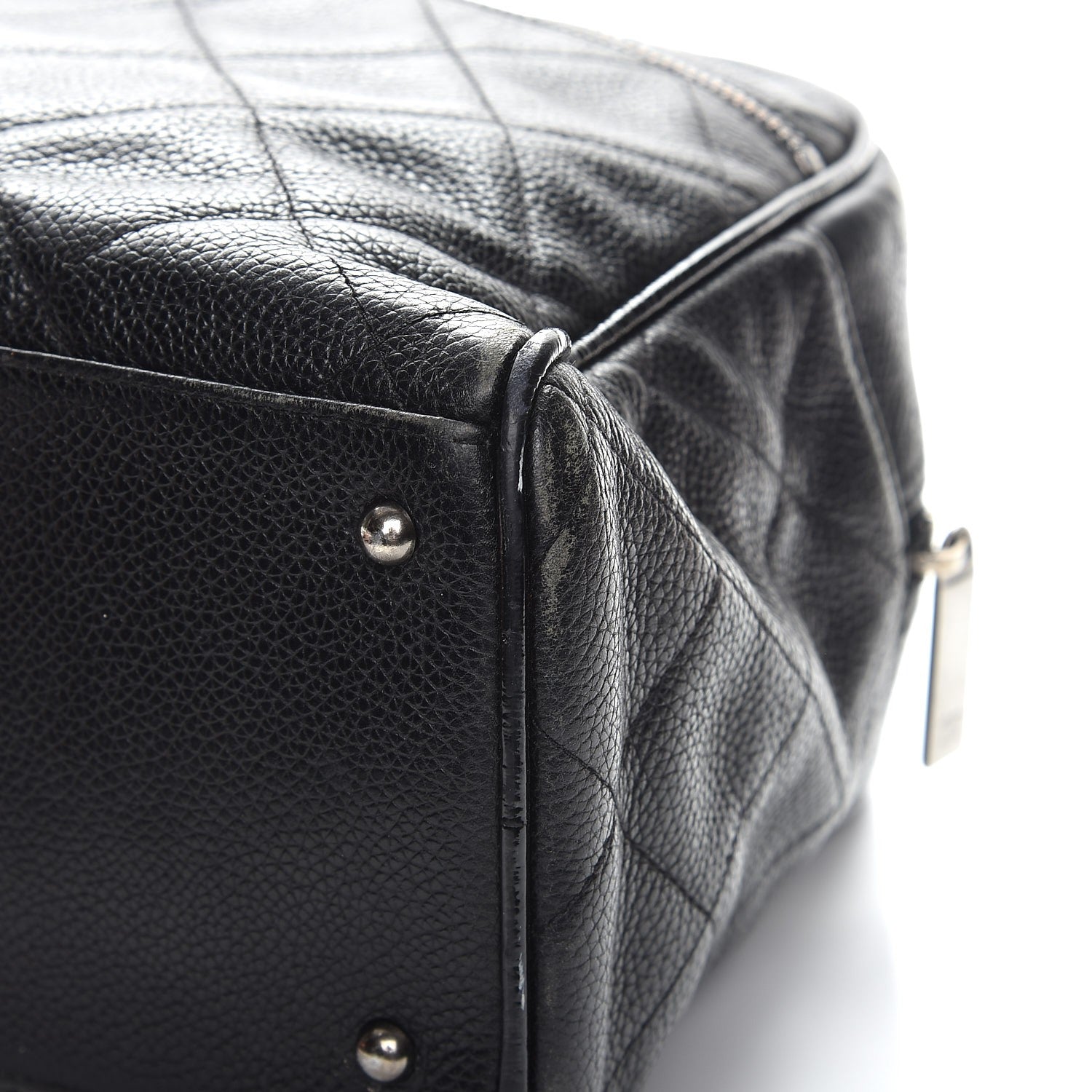 Chanel Caviar Patent Quilted Large Bowler Black 14 of 15