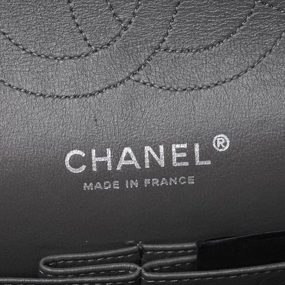 Chanel Lambskin Medium Quilted Double Flap Dark Grey 7 of 9