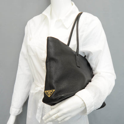 Prada Leather Shopper Tote Nero Black 2 of 9