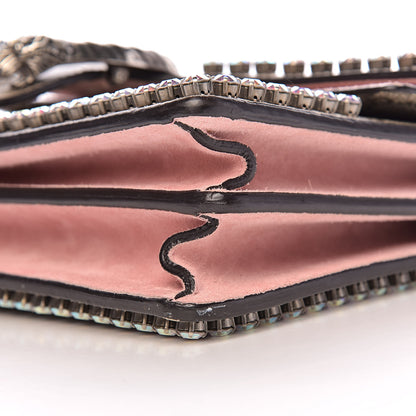 Gucci GG Supreme Monogram Suede Crystal Small Dionysus Shoulder Bag Beige Ebony Light Peonia 10 of 11