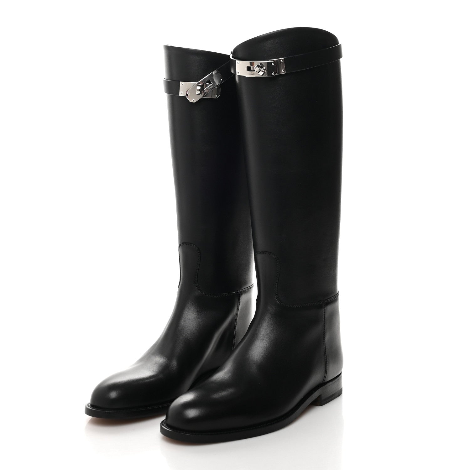 Hermes Box Kelly Jumping Boots 36 Black 4 of 8
