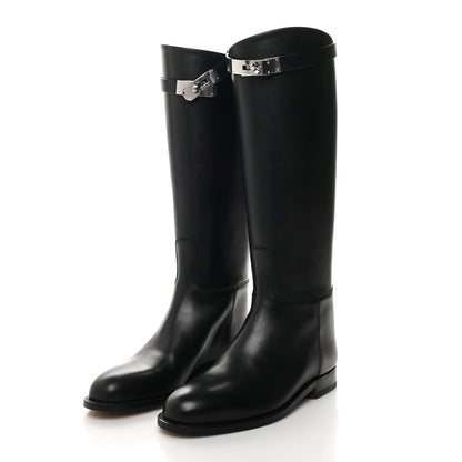 Hermes Box Kelly Jumping Boots 36 Black 4 of 8