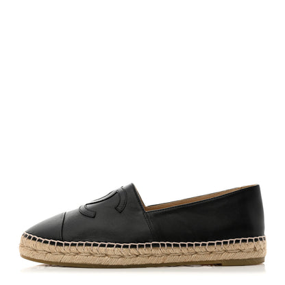 Chanel Lambskin CC Espadrilles 41 Black 1 of 9