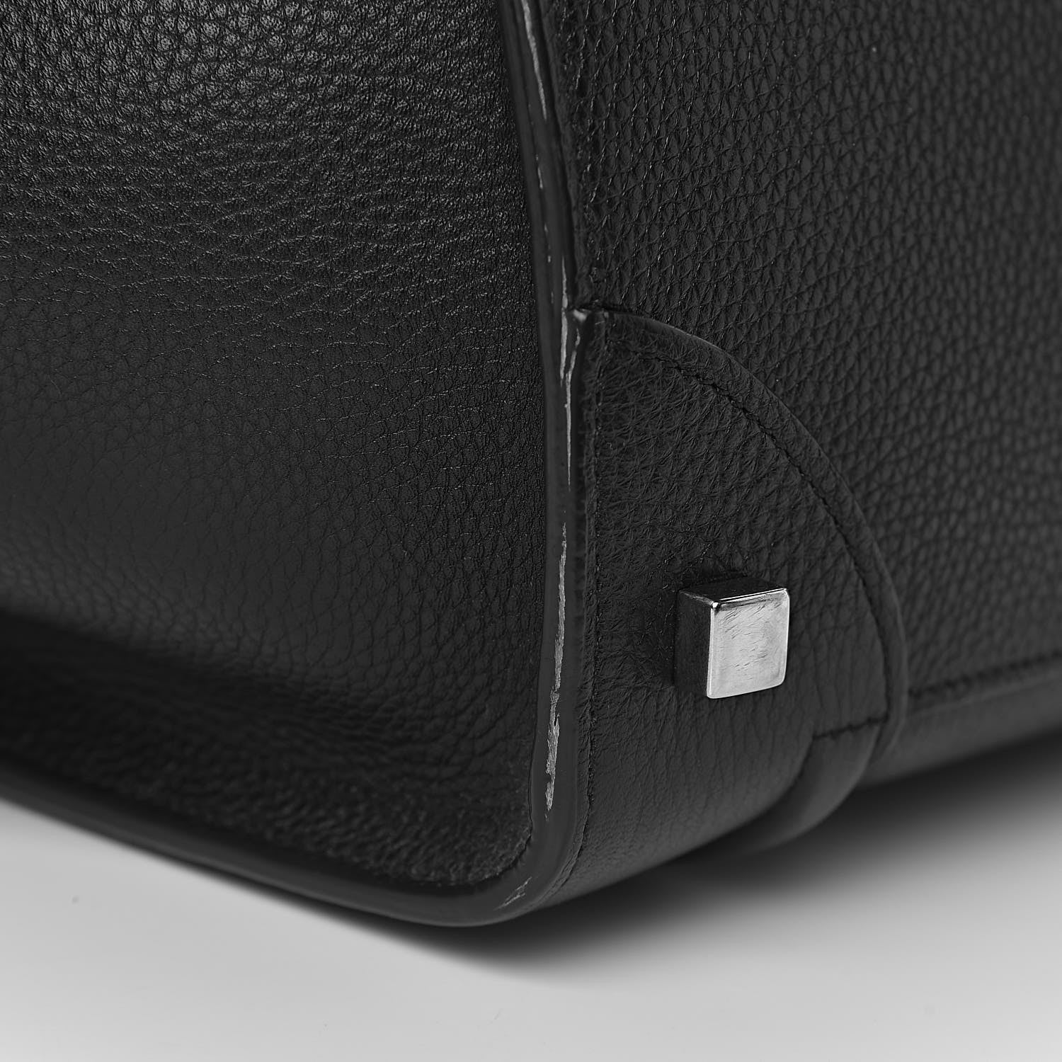 Celine Drummed Calfskin Mini Luggage Black 9 of 11