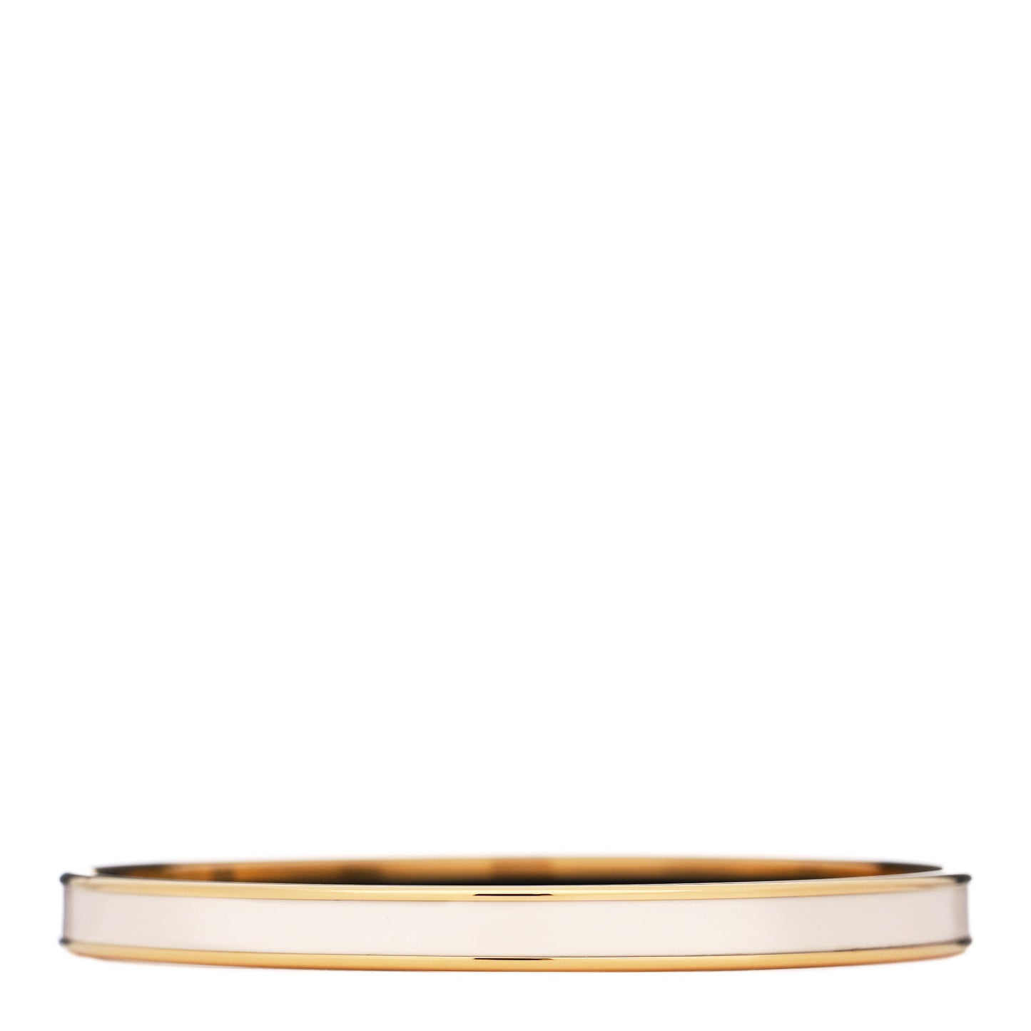 Enamel Printed Extra Narrow Bracelet 65 White