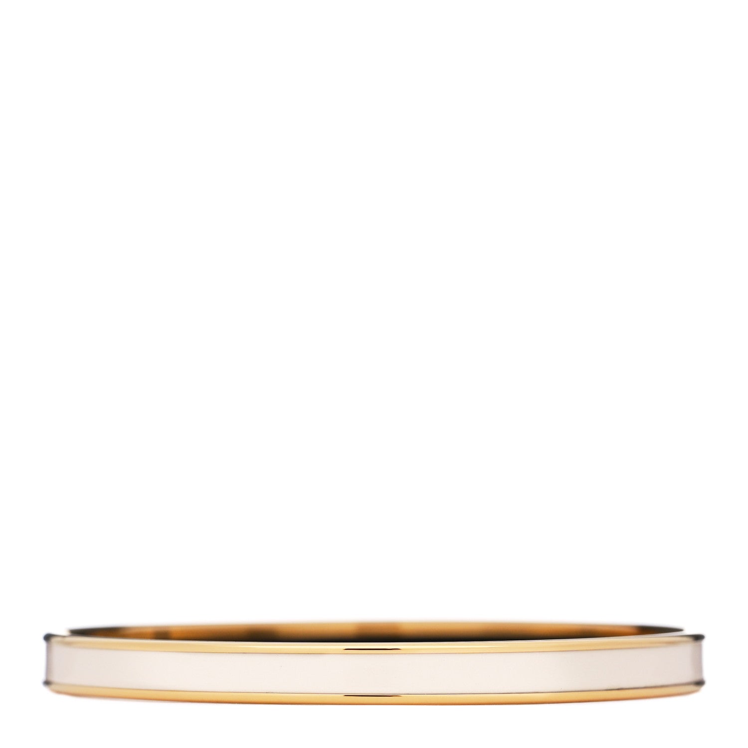 Hermes Enamel Printed Extra Narrow Bracelet 65 White 2 of 6