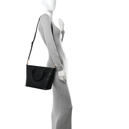 Gucci Guccissima Small Zippered Bucket Tote Black 2 of 11