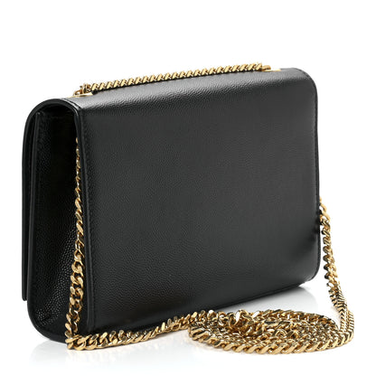 Saint Laurent Grain De Poudre Small Monogram Kate Satchel Black 3 of 12