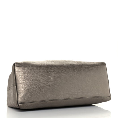 Gucci Metallic Pebbled Calfskin Medium Soho Chain Shoulder Bag Golden Beige 4 of 11