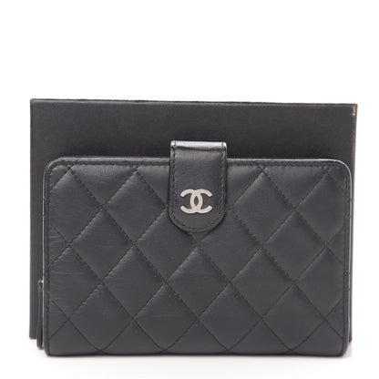 Chanel Lambskin Quilted Zipped Pocket Wallet Black 9 of 9