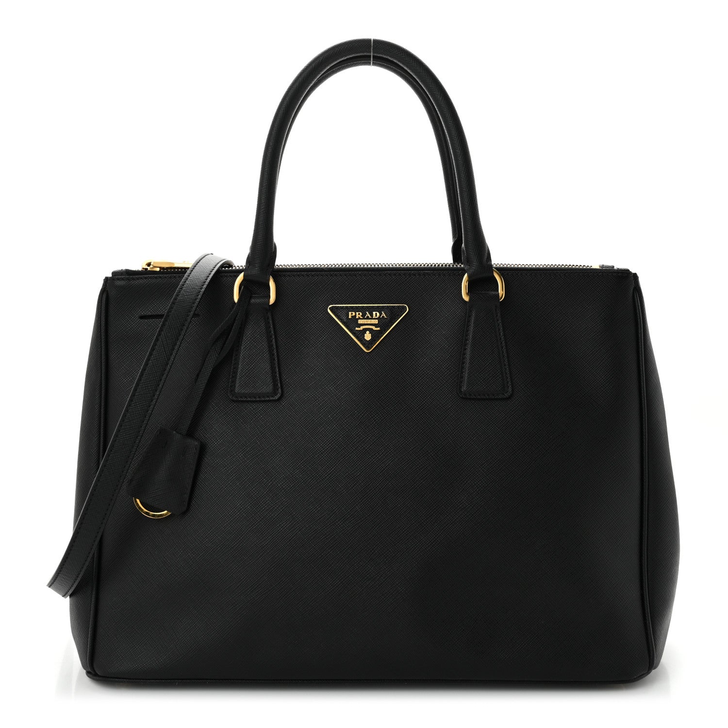 Prada Saffiano Medium Galleria Double Zip Tote Black 1 of 10