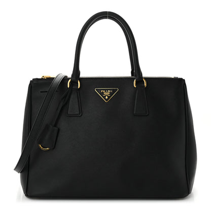 Prada Saffiano Medium Galleria Double Zip Tote Black 1 of 10