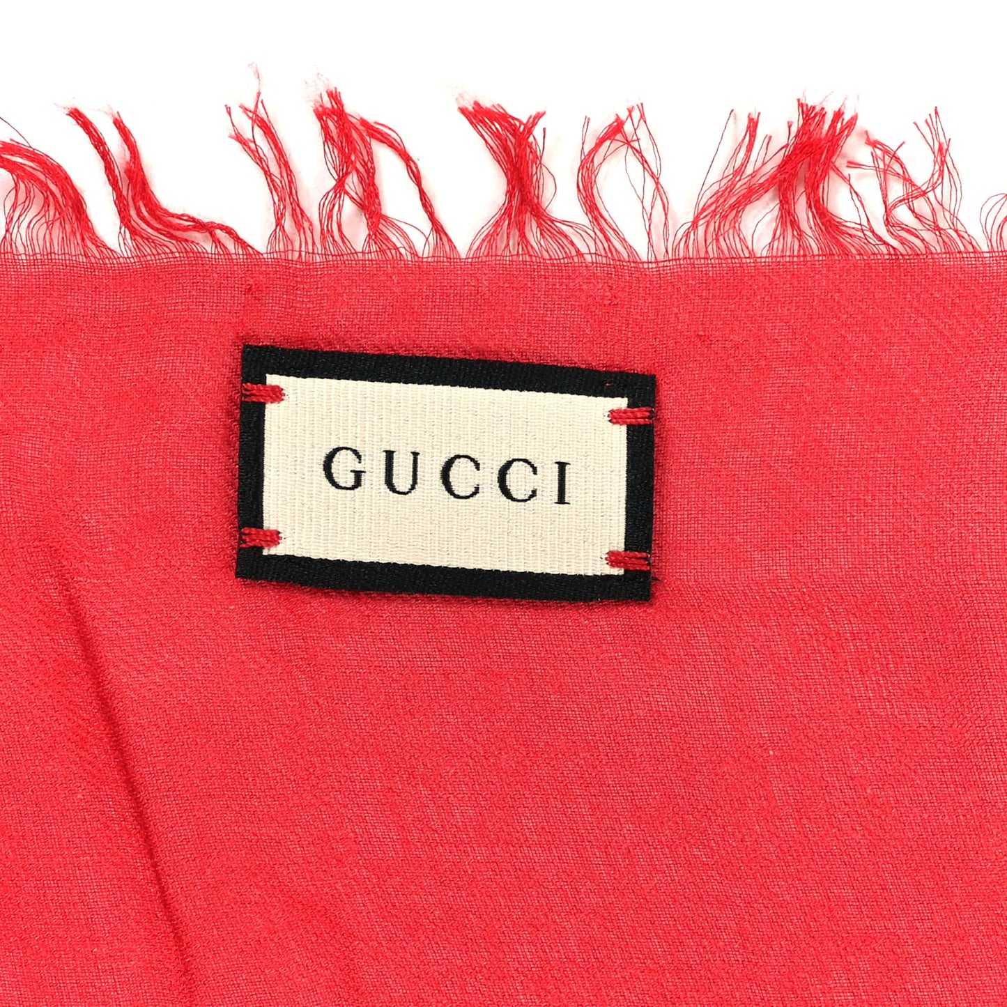 Silk Twill GG Monogram Pomme GG Square Scarf Beige Red