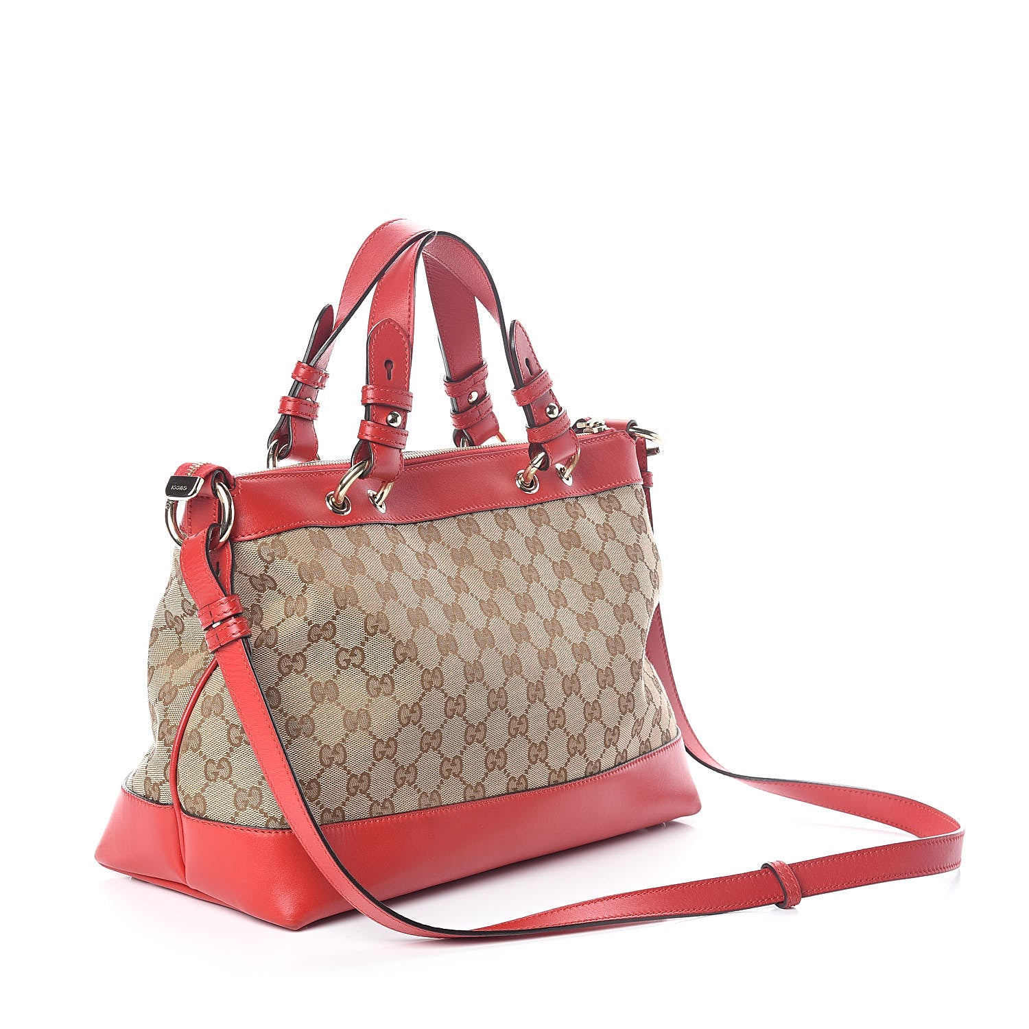Gucci Monogram Valentine Tote Red 3 of 10