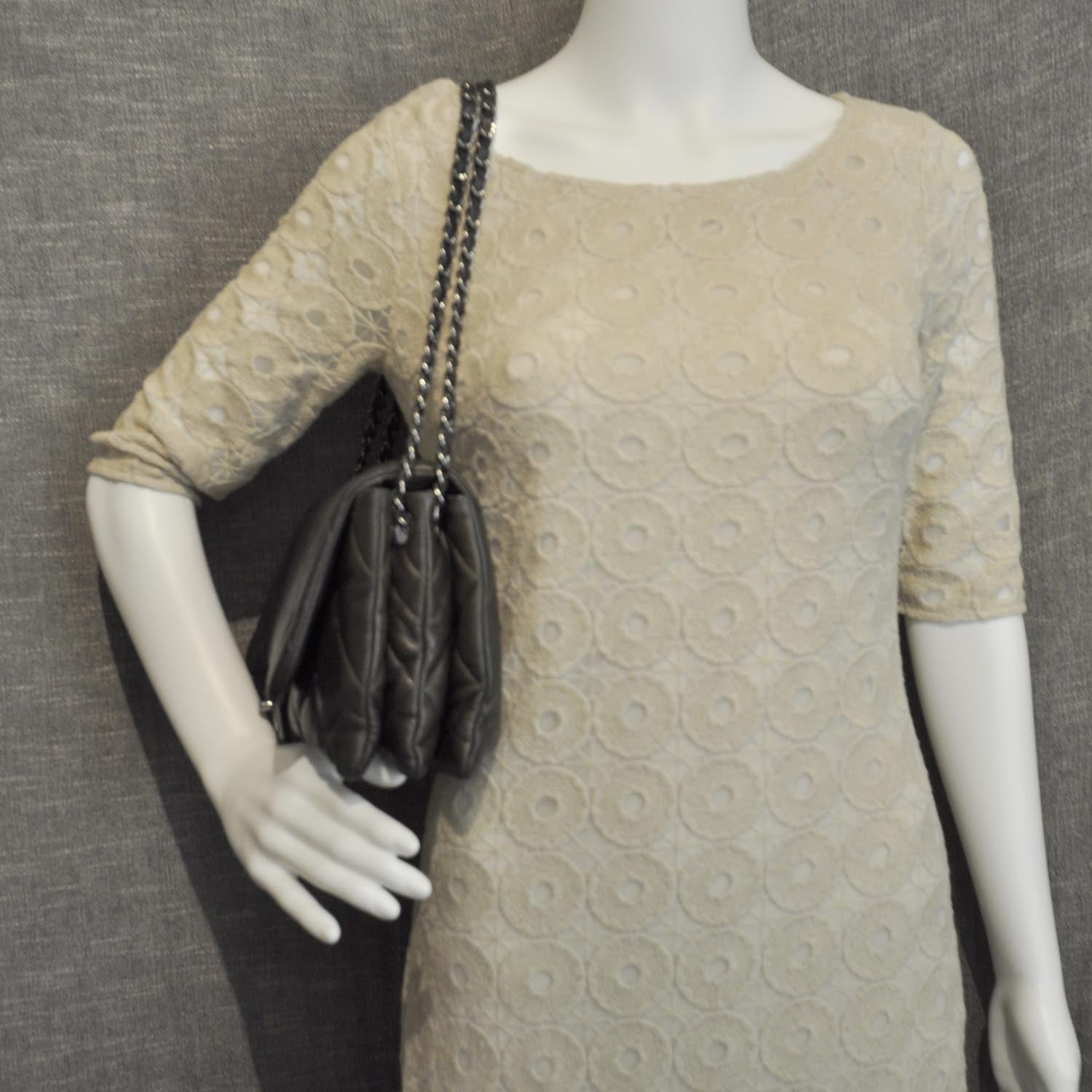 Chanel Lambskin Quilted 3 Flap Bag Dark Khaki 2 of 8