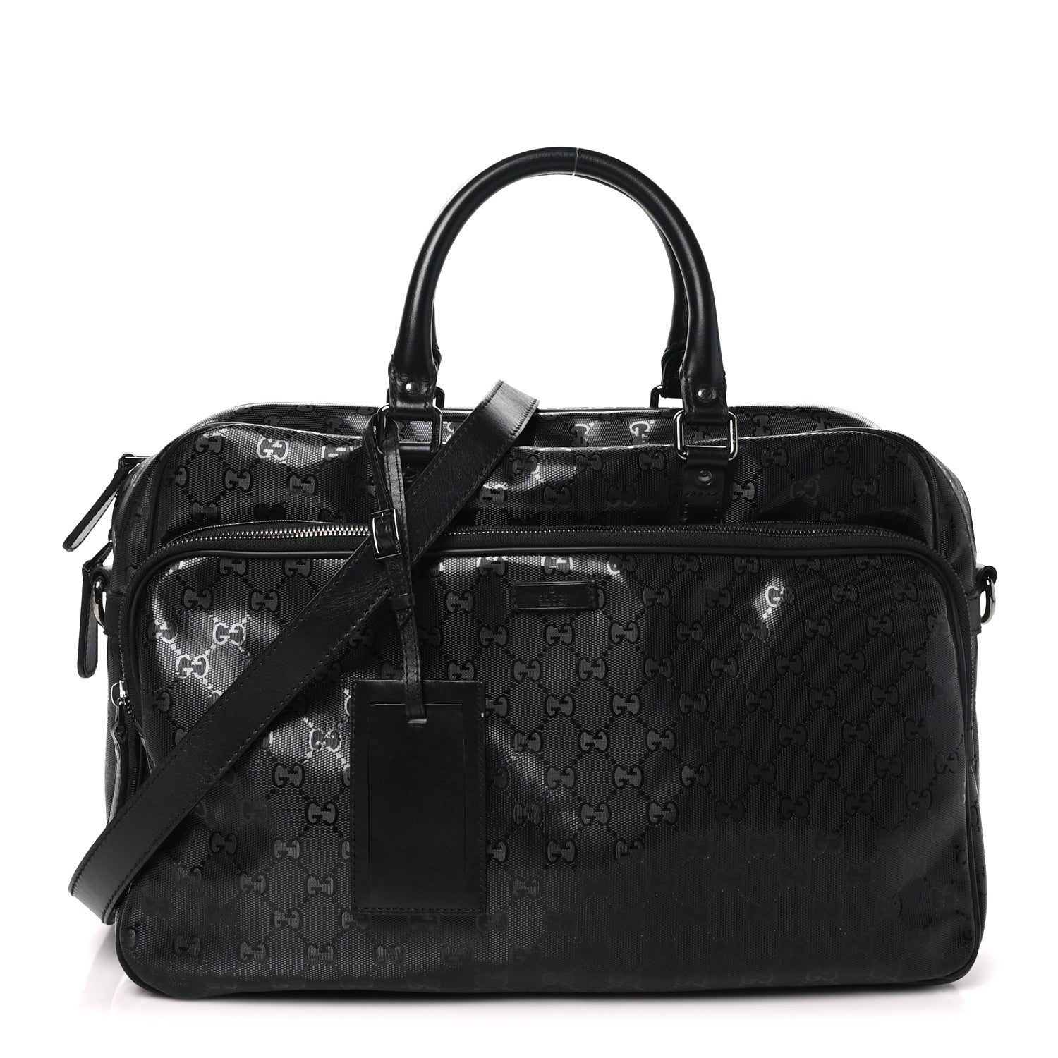 Gucci Imprime Monogram Medium Travel Bag Black 1 of 10