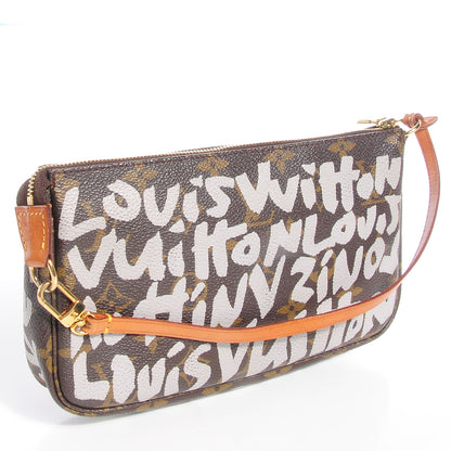 Louis Vuitton Monogram Graffiti Pochette Accessories Silver 3 of 8