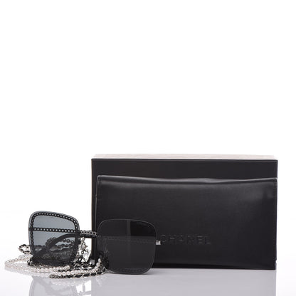 Chanel Chain Square Sunglasses 4244 Black 9 of 9