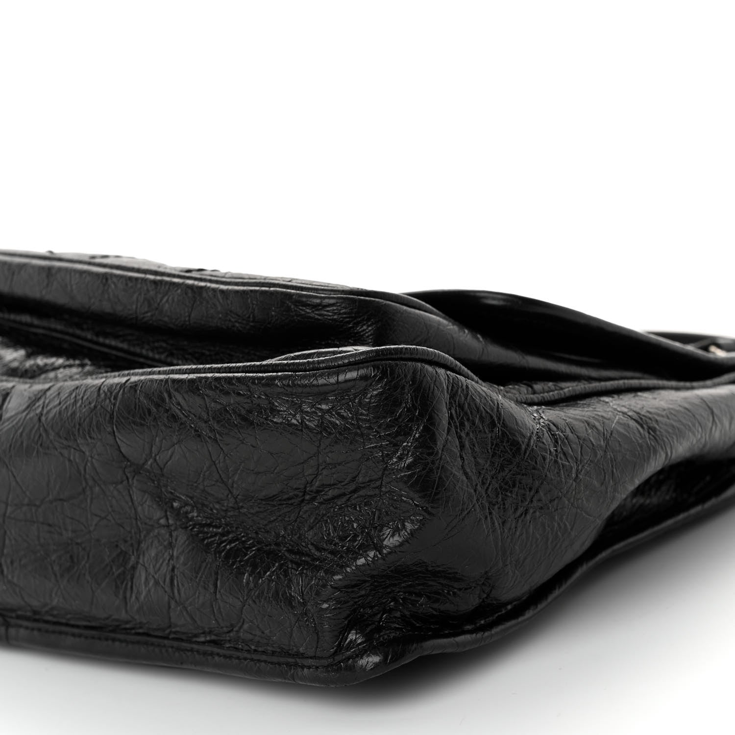 Saint Laurent Crinkled Calfskin Matelasse Monogram Large Niki Chain Satchel Black 10 of 10