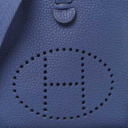 Hermes Taurillon Clemence Evelyne TPM Bleu Brighton 8 of 10