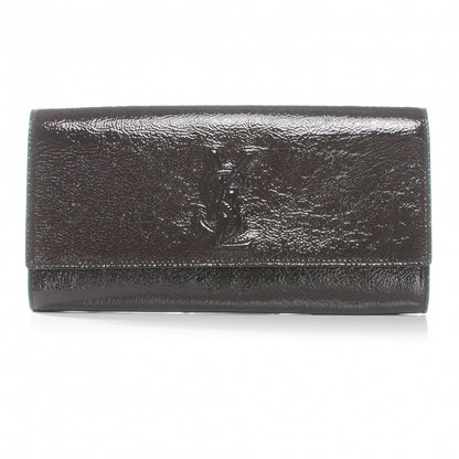 Saint Laurent Textured Patent Medium Belle de Jour Clutch Amarena 1 of 6