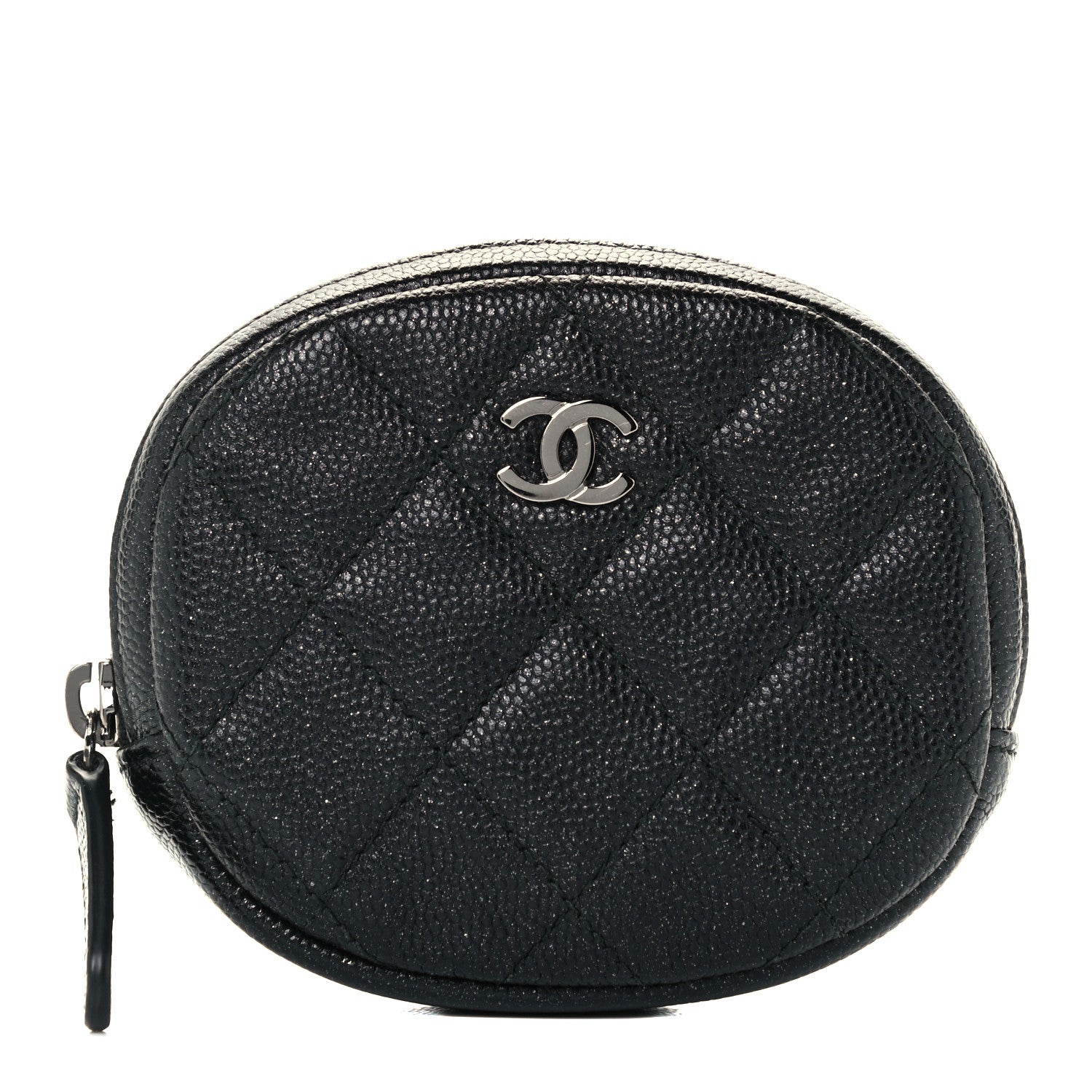 Chanel Iridescent Caviar Quilted Zip Around Classic Coin Purse Black 1 of 9