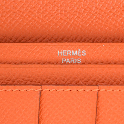 Hermes Epsom Bearn Wallet Orange 10 of 12