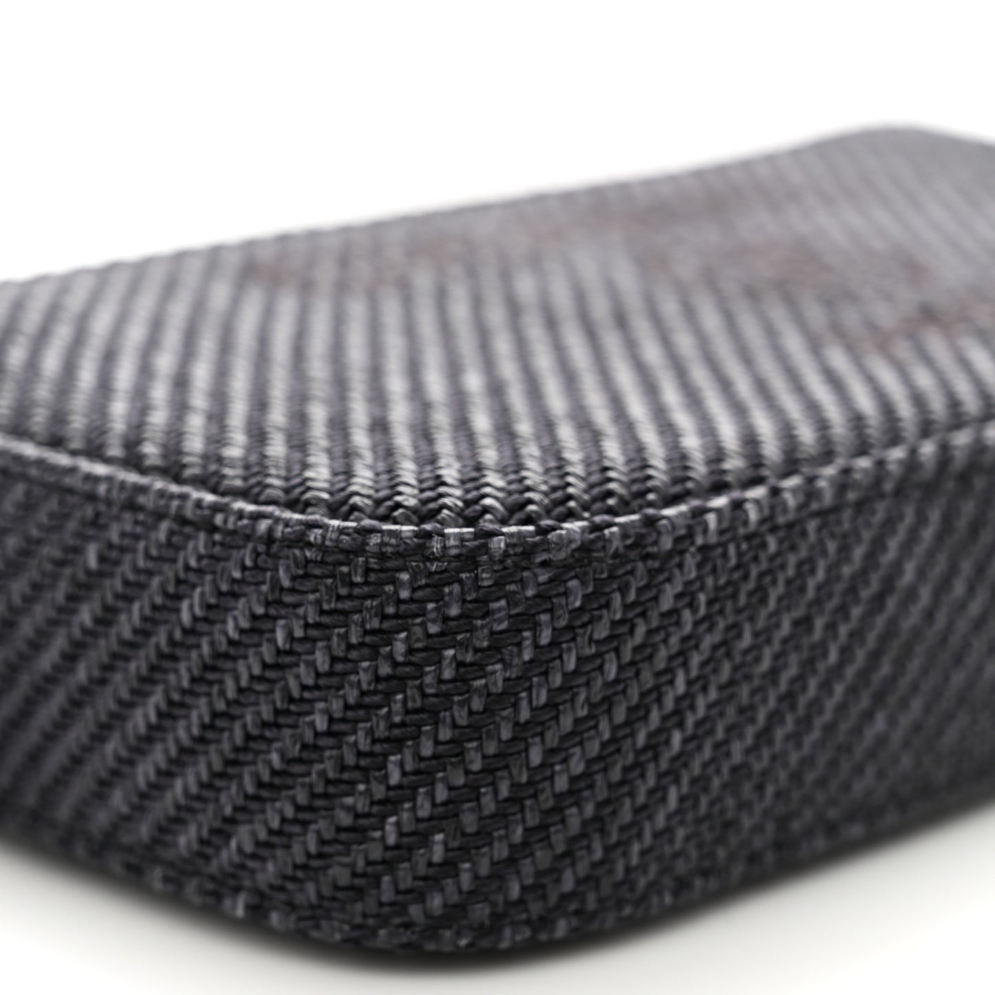 Lurex Straw Small Deauville Clutch With Chain Blue