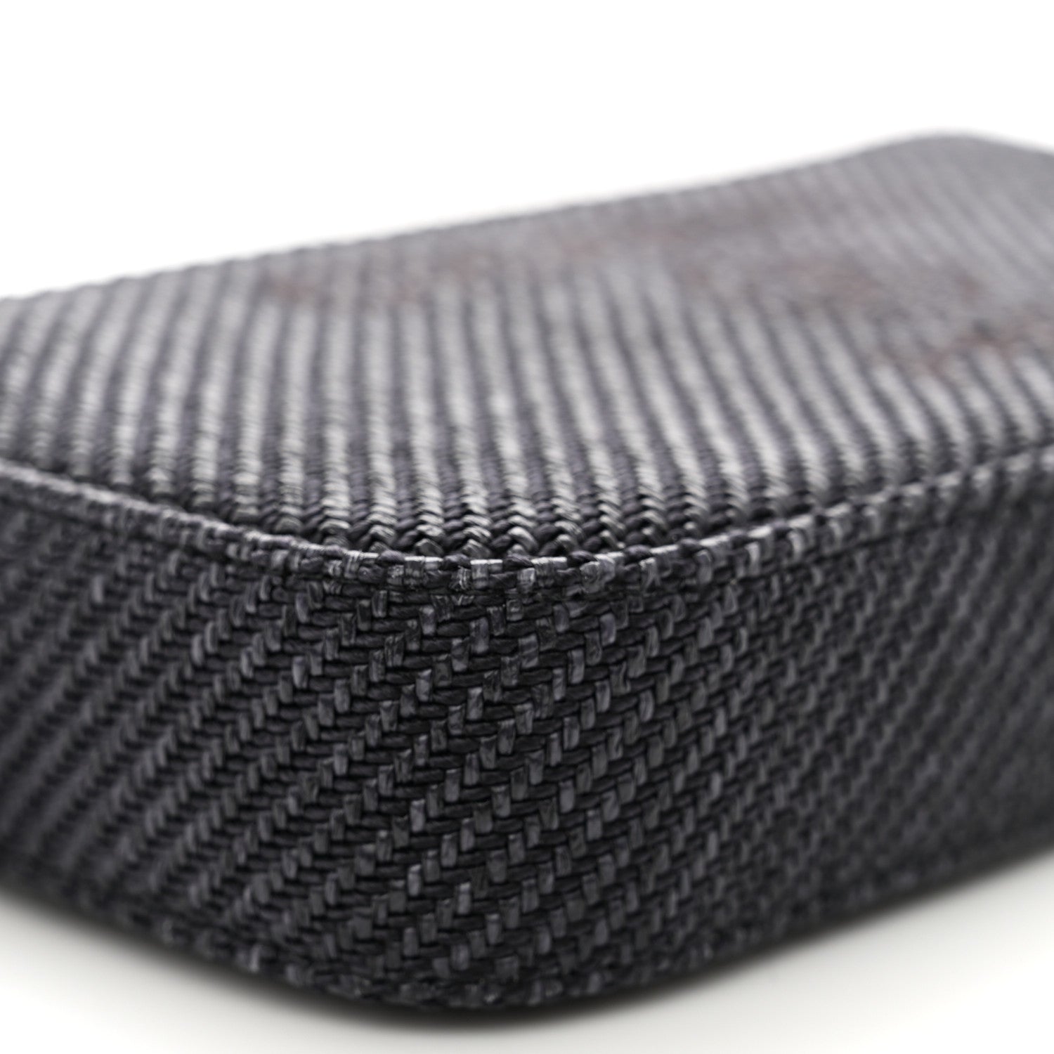 Chanel Lurex Straw Small Deauville Clutch With Chain Blue 12 of 14