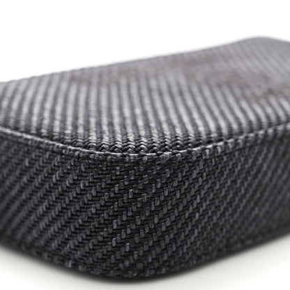 Chanel Lurex Straw Small Deauville Clutch With Chain Blue 12 of 14