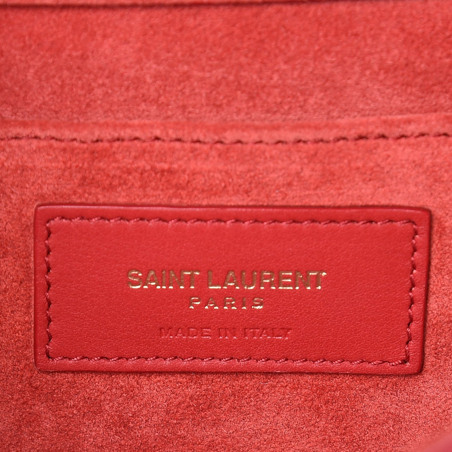 Calfskin Classic Y Ligne Clutch Red