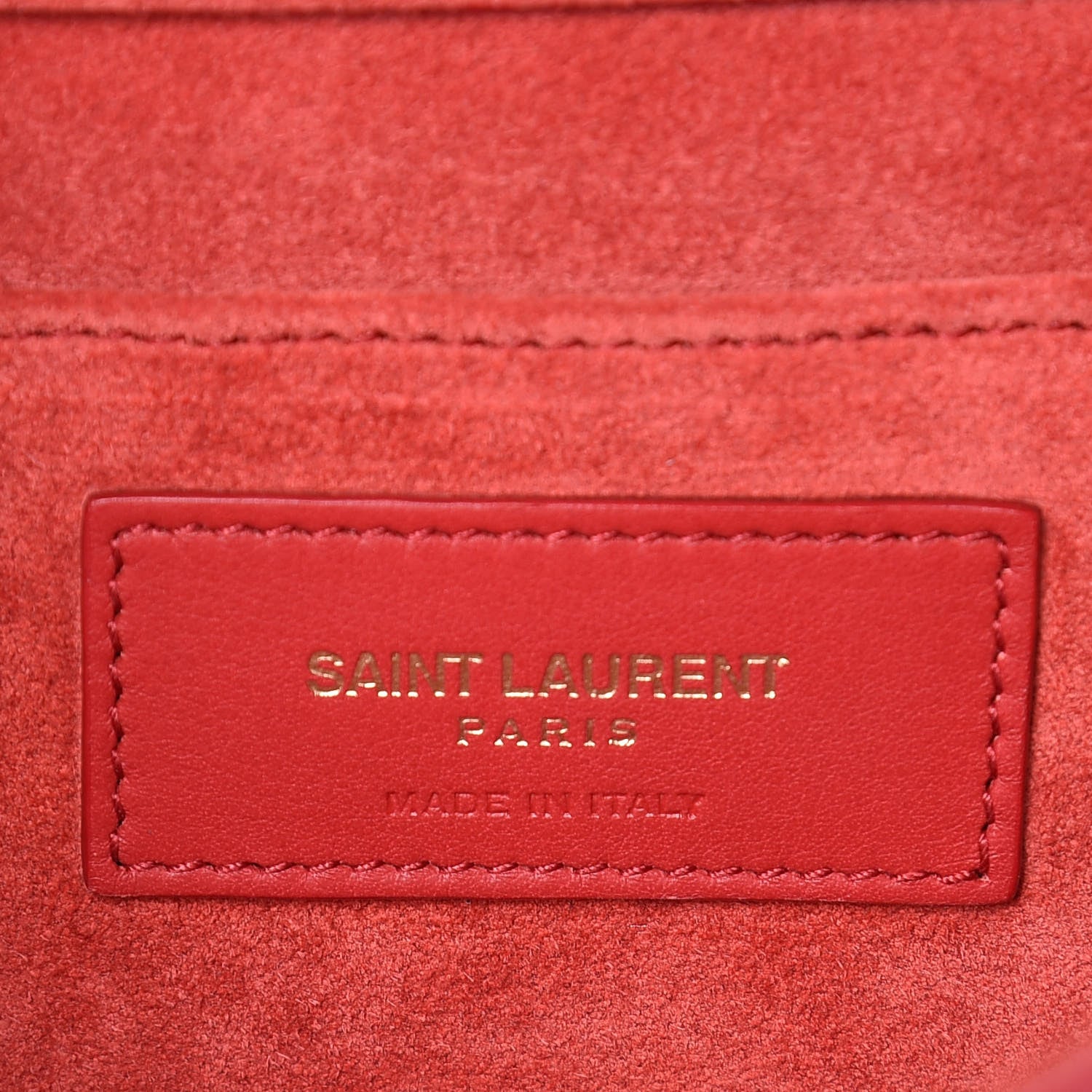 Saint Laurent Calfskin Classic Y Ligne Clutch Red 6 of 17